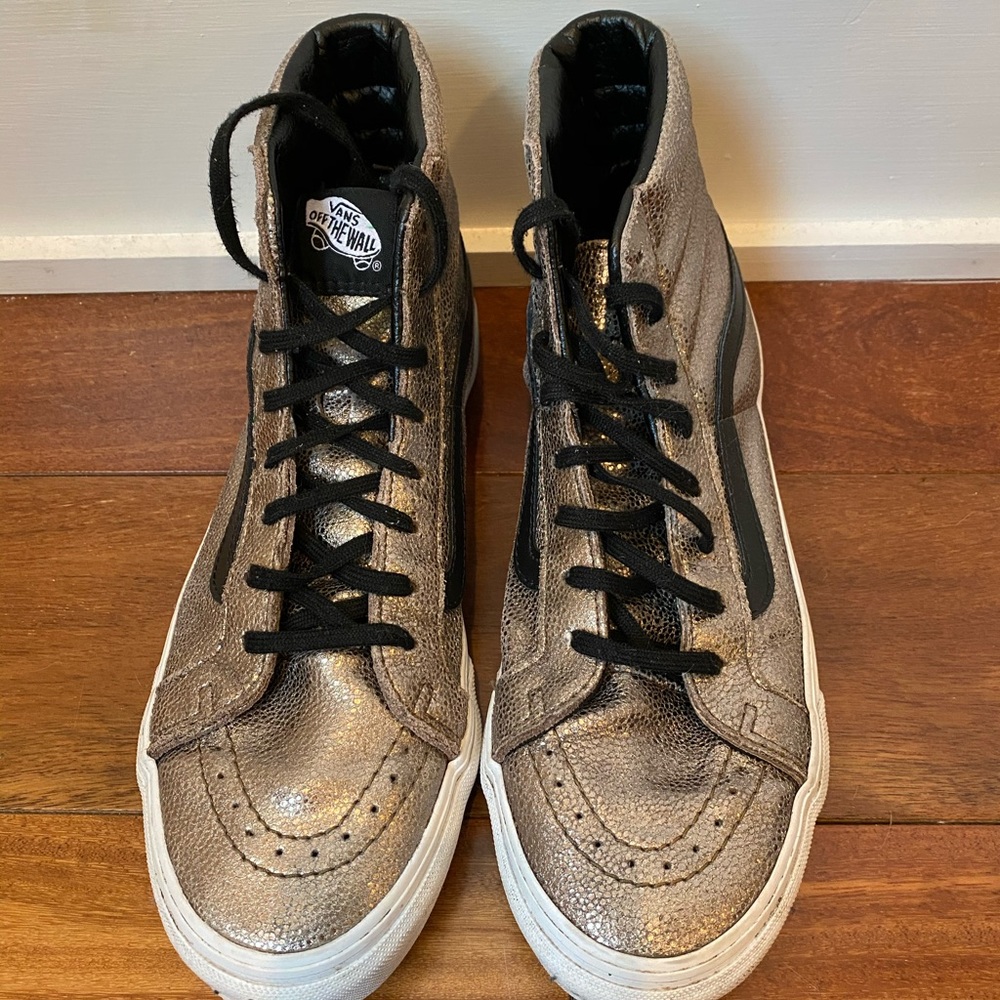 Gold vans high tops